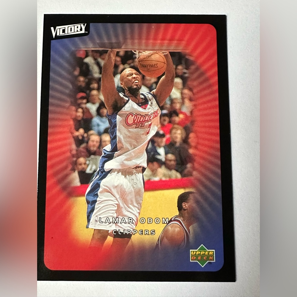 Upper Deck Lamar Odom Clippers Basketball Trading Card - Red/Blue